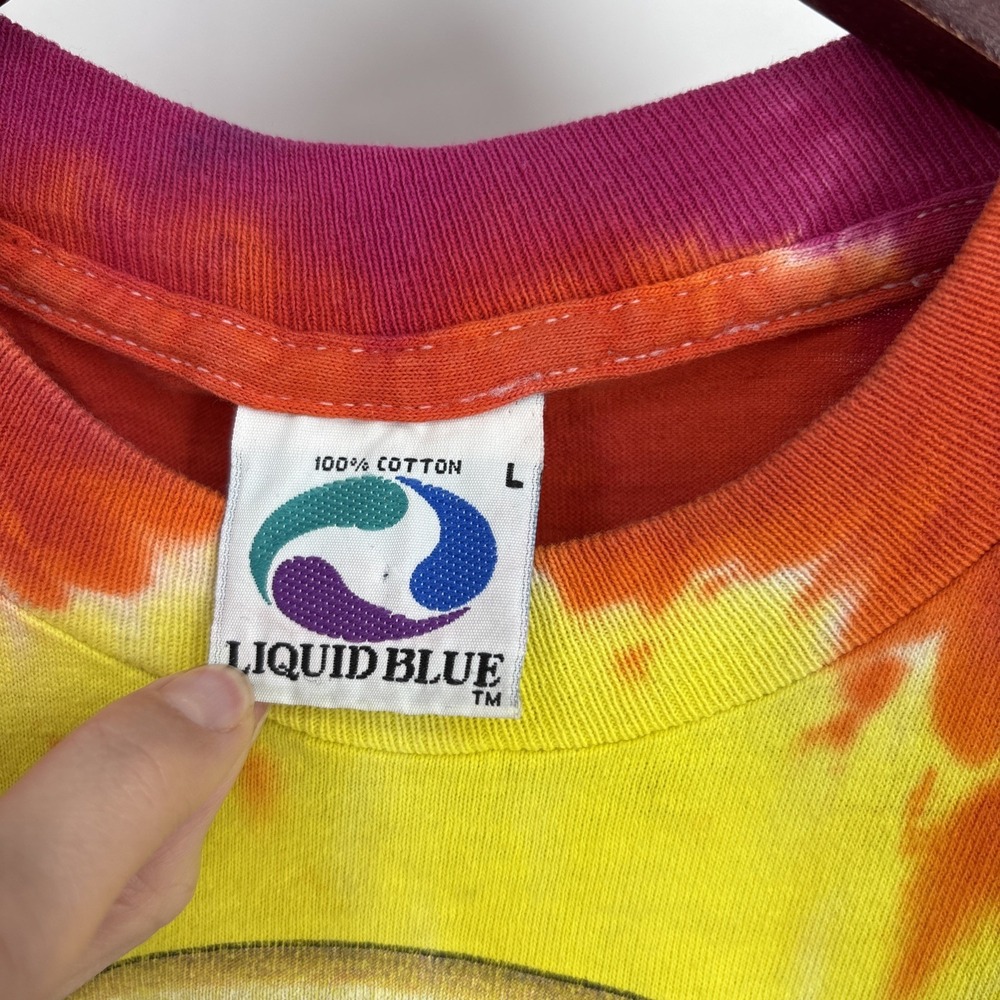 Vintage Grateful Dead Liquid Blue Space your Face Tie Dye T-Shirt Size Mens L - Picture 9 of 14